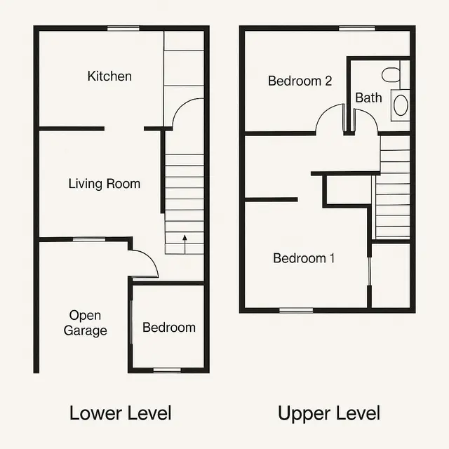 Denah Rumah Minimalis 3 Kamar dengan 2 Lantai