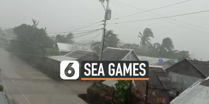 VIDEO: Badai Hantam Filipina, Sejumlah Pertandingan SEA Games Batal