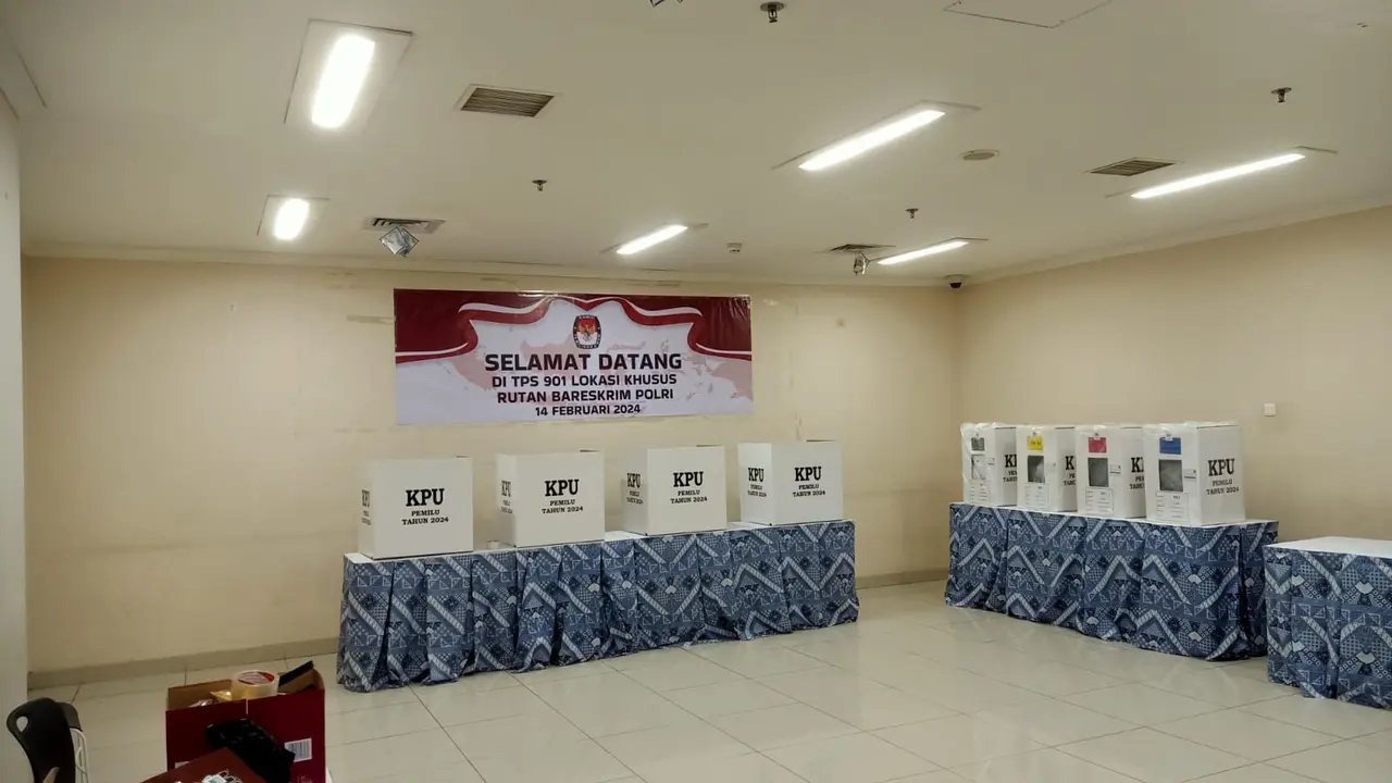 Tempat Pemungutan Suara (TPS) Khusus 901 Rutan Bareskrim Polri.