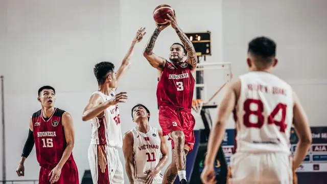 Timnas Bola Basket Putra Indonesia di SEA Games 2023.