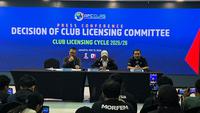 Konferensi pers keputusan Club Licensing Comitte I.League 2025/2026 di kantor I.League, Jakarta, Rabu (13/5/2026). (Bola.com/Hery Kurniawan).
