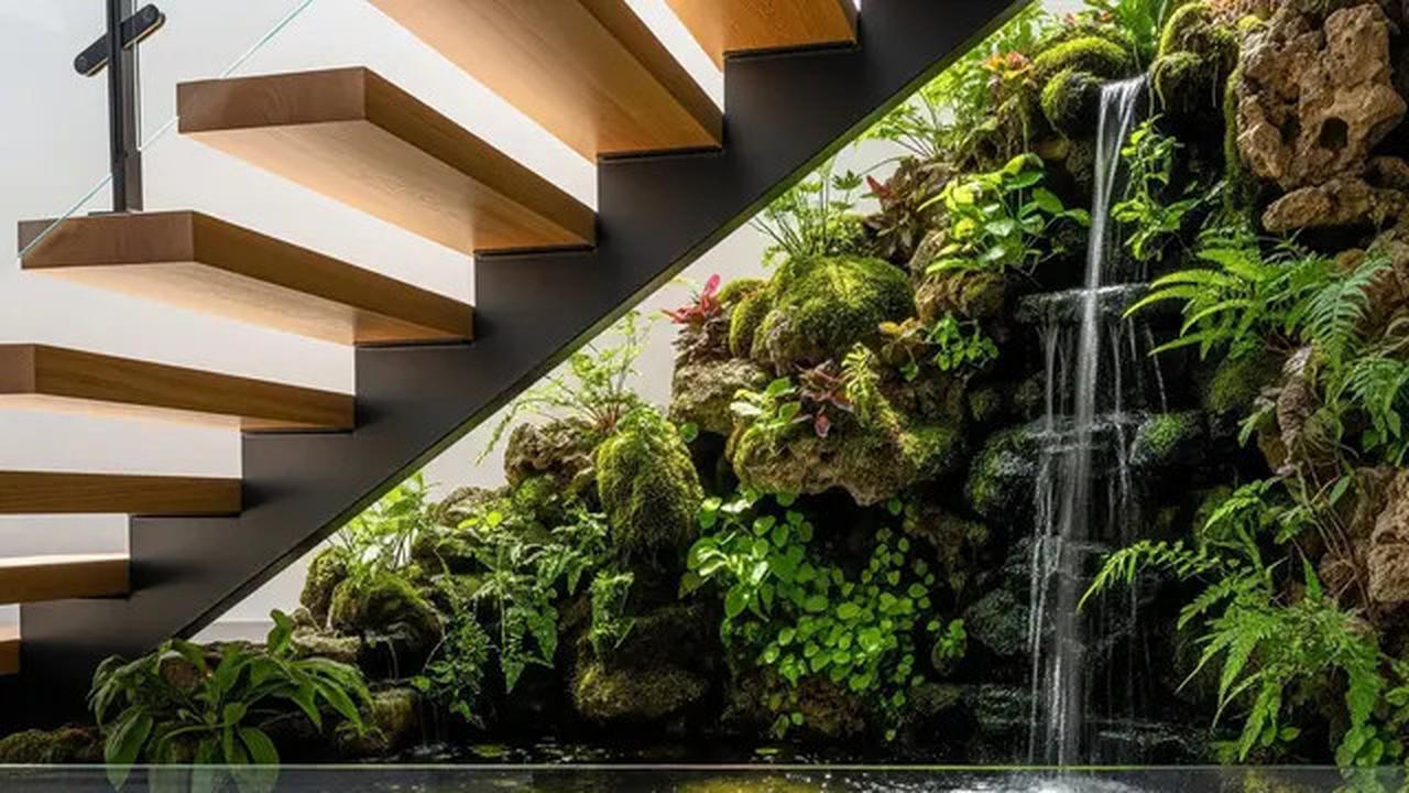 7 Desain Kolam Ikan Bawah Tangga untuk Rumah Minimalis Modern, Kekinian di 2025
