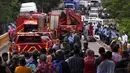 Korban luka parah telah dibawa ke rumah sakit dengan ambulans dan helikopter, kata para pejabat. (Johny MAGALLANES/AFP)