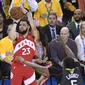 Guard Toronto Raptors Fred VanVleet membawa timnya juara NBA melalui tembakan tiga angka. (Frank Gunn/The Canadian Press via AP)