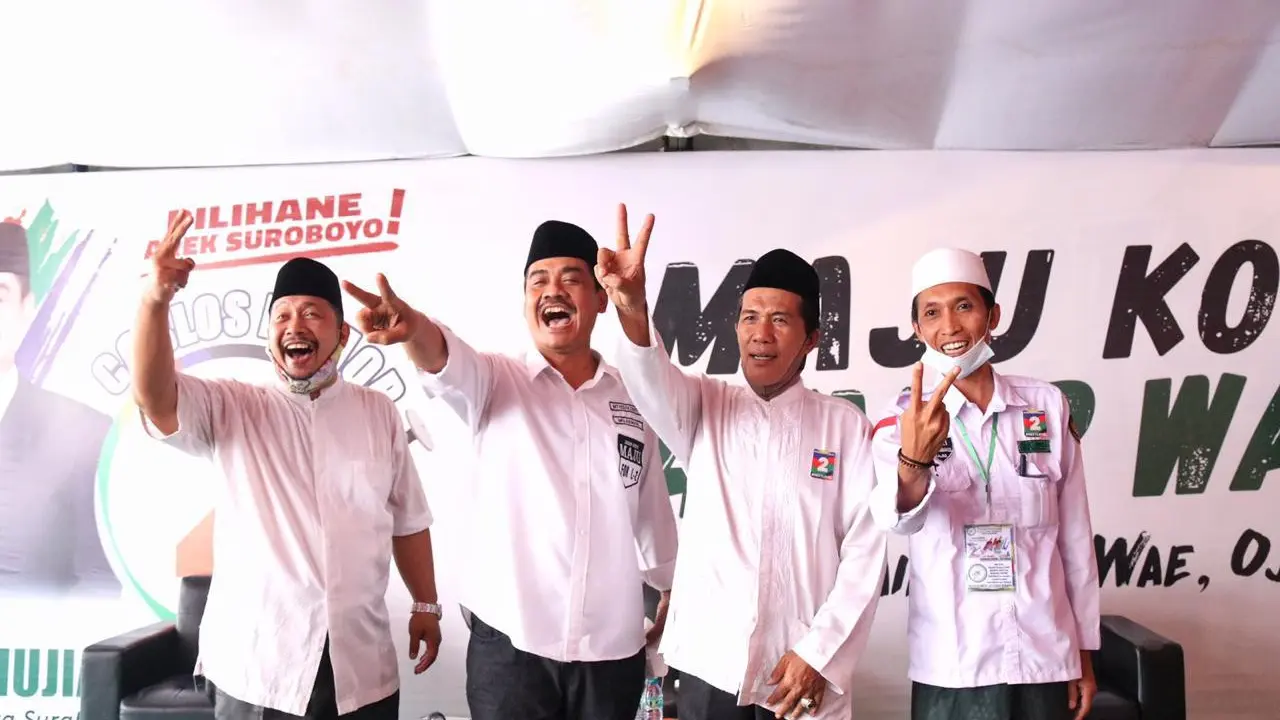 Pasangan Calon Wali Kota dan Wakil Wali Kota nomor urut 2, Machfud Arifin-Mujiaman