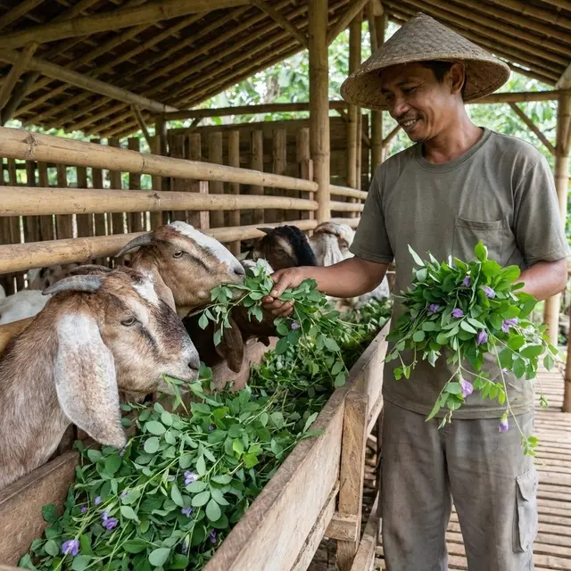 Pakan Hijauan Paling Kaya Protein untuk Kambing