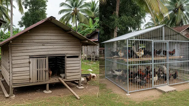 Kandang Ayam dari Kayu vs Baja Galvanis