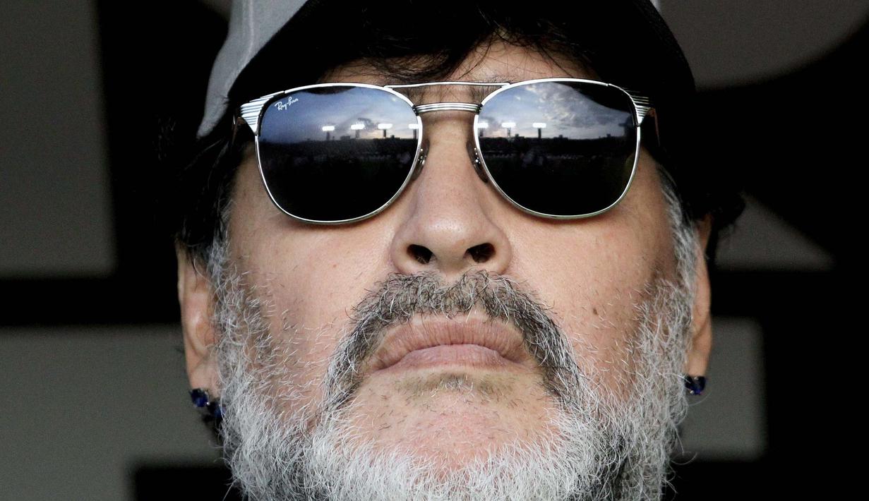 Dorados klub yang dilatih oleh Maradona finis di peringkat 5 dari 15 tim pada klasemen divisi dua Liga Meksiko 2018-2019.  ( AFP/ Ulises Ruiz  )