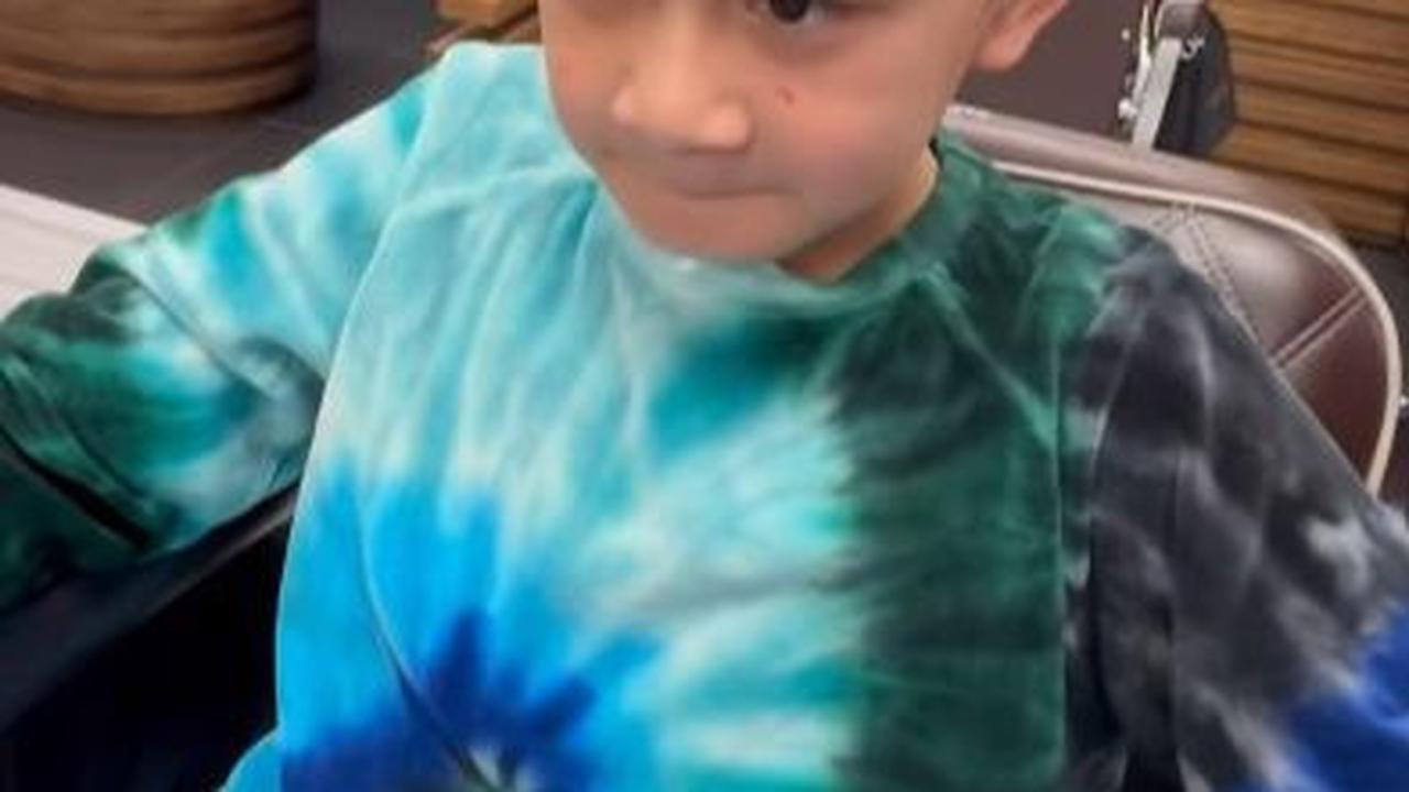 Dengan gaya rambut spike, Rafathar terlihat semakin tampan.