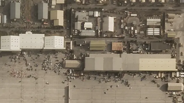 Suasana dari Satelit Bandara Kabul Usai Dikuasai Pasukan Taliban