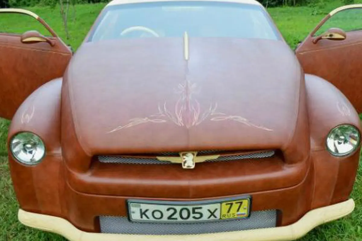 Mobil unik berlapis kulit bison. (damngeeky)