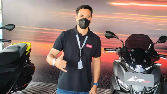 Darius Sinathrya di Sirkuit Mandalika di Lombok, NTB