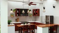 7 Layout Desain Dapur Menyatu dengan Ruang Makan, Efisiensi Tempat