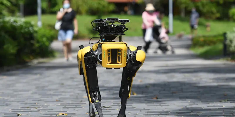 FOTO: Kenalkan, SPOT Si Robot Anjing Pendeteksi Masker