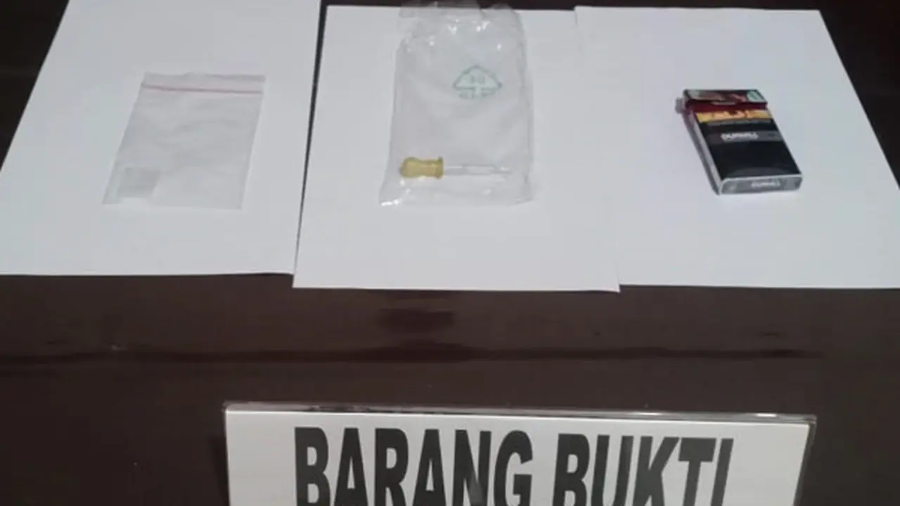 Barang bukti sabu yang diamankan Polres Bolmong Utara saat pelaksanaan operasi Kegiatan Rutin Yang Ditingkatkan (KRYD).