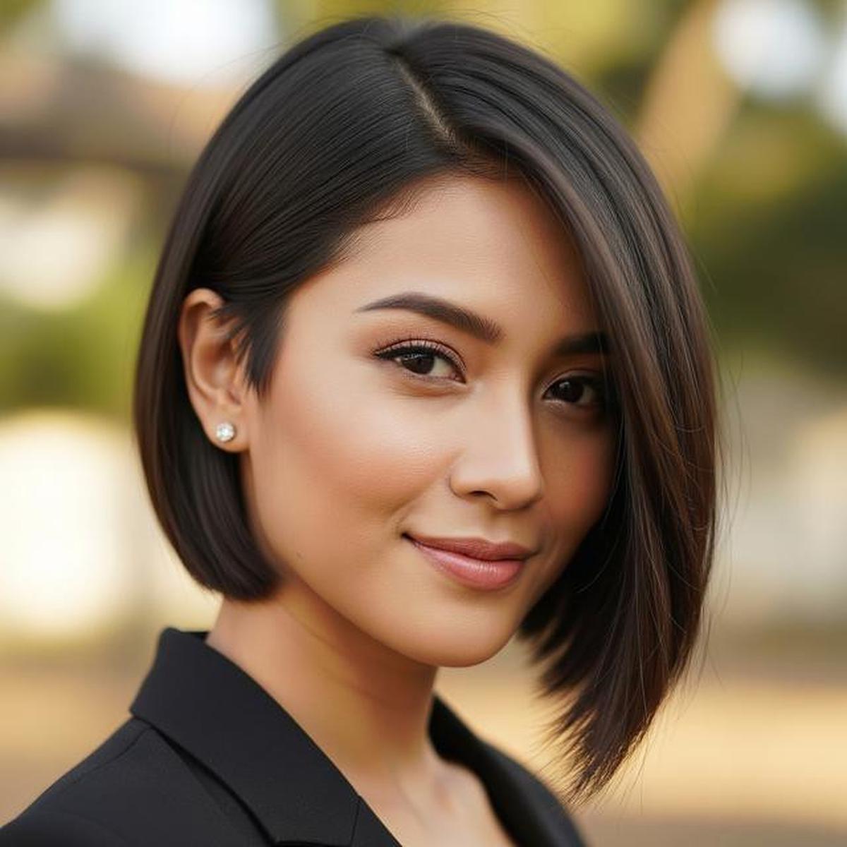 7 Model Rambut Wanita Bob Panjang Sebelah, Simple tapi Menawan