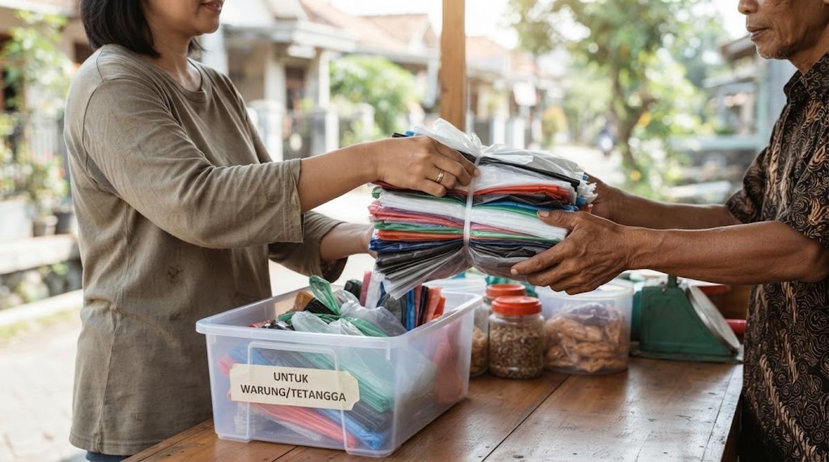 Trik Menyimpan Kantong Plastik Bekas agar Tidak Menggunung