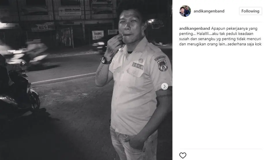 Andika Kangen Band alih profesi jadi petugas Dishub?