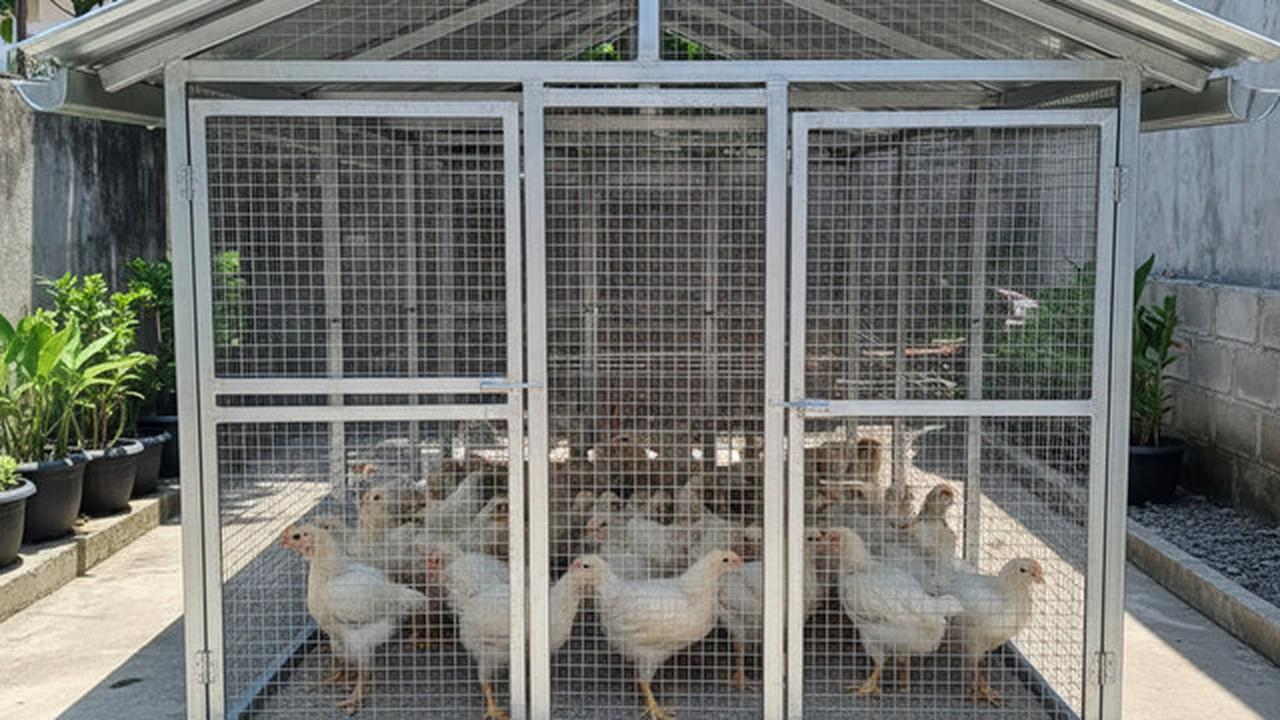 9 Desain Kandang Ayam Baja Ringan, Praktis dan Tahan Lama