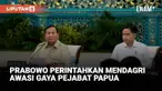 Presiden Prabowo Subianto mengumpulkan para gubernur dan para pejabat pemerintahan se-Papua ke Istana Kepresidenan, Jakarta, Selasa (16/12).