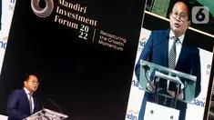 Wakil Menteri BUMN II Kartika Wirjoatmodjo memberi sambutan pada Mandiri Investment Forum (MIF) 2022 di Jakarta, Rabu (9/2/2022). Bank Mandiri bersama Mandiri Sekuritas serta didukung Kementerian Investasi kembali menyelenggarakan MIF 2022. (Liputan6.com/HO/Rizki)