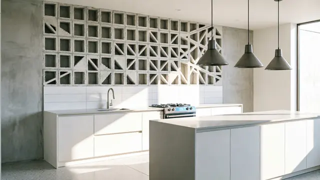 Desain Dapur Minimalis dengan Roster (AI)