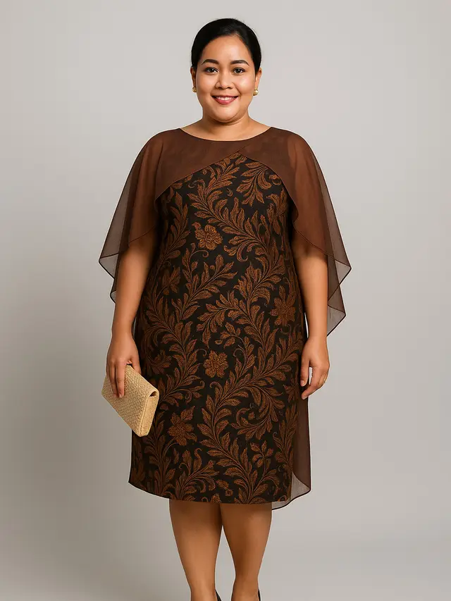 Model Baju Batik Wanita Gemuk agar Terlihat Ramping (Foto: ChatGPT)