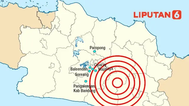 Banner Infografis Gempa Bandung dan Pergerakan Sesar. (Liputan6.com/Abdillah)