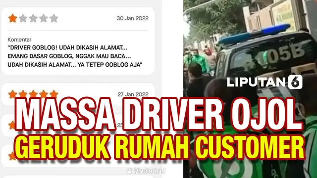VIDEO: Ratusan Driver Ojol, Geruduk Rumah Customer