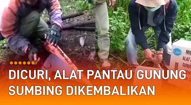 Alat pemantau Gunung Sumbing beberapa hari yang lalu dilaporkan hilang.