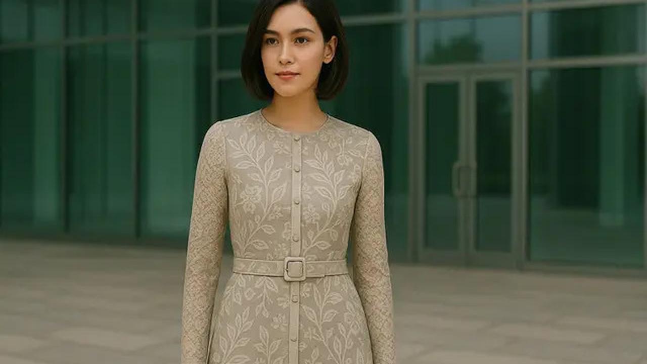 20 Model Dress Batik Kombinasi Brokat Lengan Panjang, Anggun untuk Acara Resmi dan Kondangan