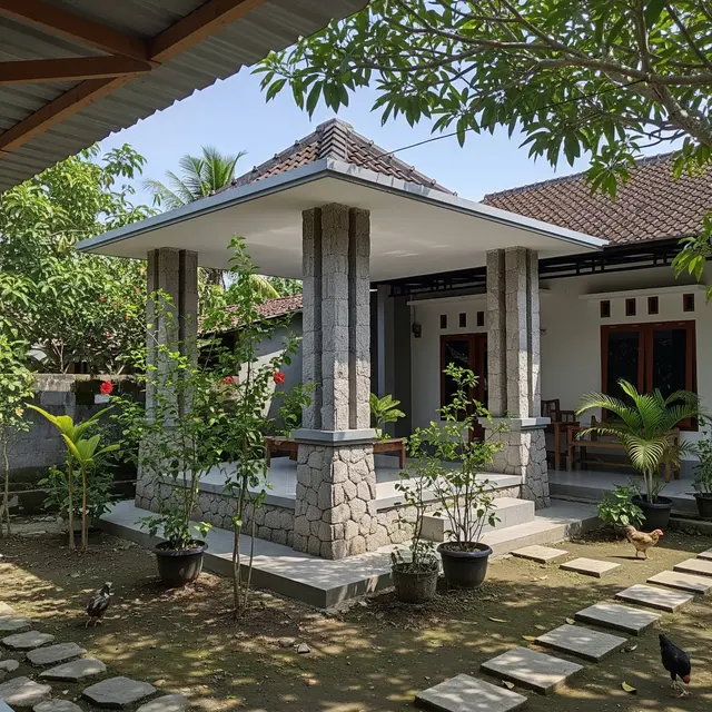 9 Ide Gazebo Rumah Kampung Minimalis, Inspirasi Ruang Santai dengan Nuansa Alami