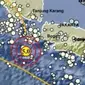 Gempa Magnitudo 5,0 mengguncang wilayah Sumur Banten, Jumat (12/7/2024), pukul 05.18.10 WIB. (Liputan6.com/ Dok BMKG)