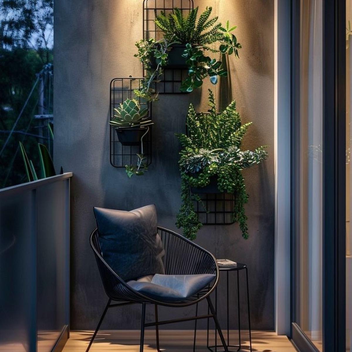 Ilustrasi Taman di Balkon Modern Minimalis (©Pinterest)