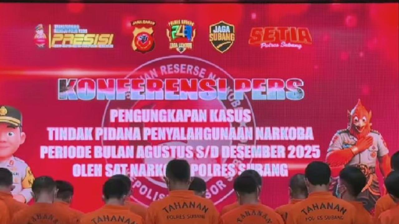 Polres Subang Tangkap 29 Tersangka dalam Pengungkapan 25 Kasus Penangkapan Narkoba Subang