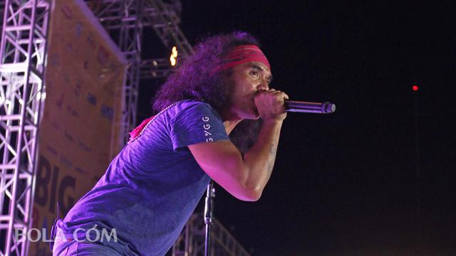 Konser perayaan hari ulang tahun ke-34 Slank di Jakarta, Selasa (26/12/2017).
