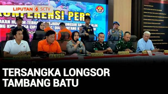VIDEO: Polisi Tetapkan Dua Orang Tersangka Longsor Tambang Batu di Cirebon