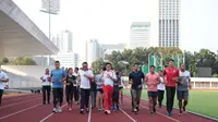 CdM Indonesia di Asian Games 2018, Syafruddin mengunjungi Stadion Madya untuk bertemu dengan para atlet atletik. (Dokumentasi CdM)
