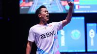 Anthony Ginting lolos ke babak final All England 2024. (Bola.com/Dok.PBSI).