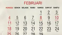 Kalender tanggal merah libur Februari 2024&nbsp;terdiri dari hari libur nasional hingga cuti bersama. (Liputan6.com/Devira Prastiwi)