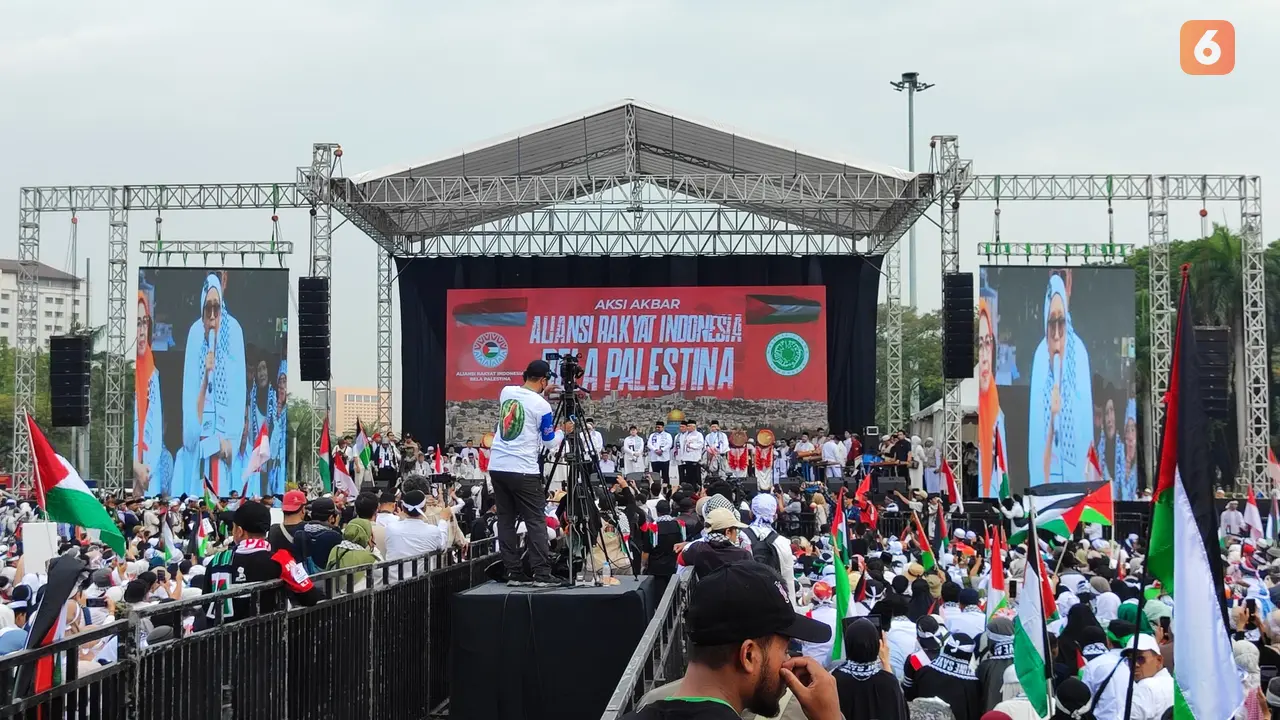 Aksi Bela Palestina di Monas