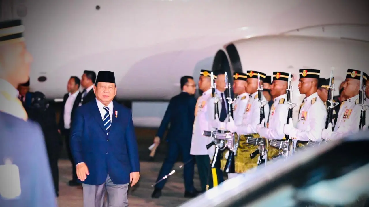 Presiden Prabowo Subianto melanjutkan kunjungan kenegaraannya ke Kuala Lumpur, Malaysia usai sebelumnya berkunjung ke India. (Dok; Setpres/Biro Pers)