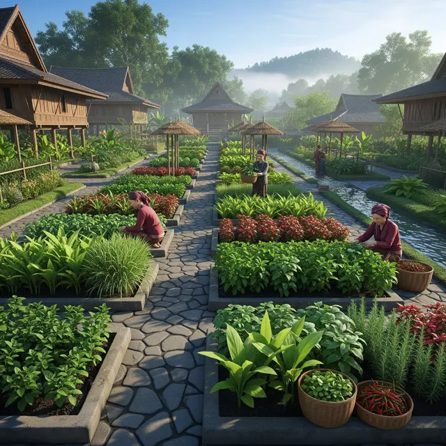 Kebun Sayur untuk Ibu-ibu di Desa Wisata yang Bisa Jadi Daya Tarik (Image by Gemini AI)