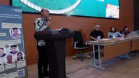 Laboratorium Indonesia 2045 (Lab 45) bekerja sama dengan Fakultas Perikanan dan Ilmu Kelautan Universitas Sam Ratulangi (FPIK UNSRAT) dan Ikatan Sarjana Kelautan Indonesia (ISKINDO) Sulawesi Utara mengadakan Seminar Transformasi Ekonomi Biru Menuju Indonesia Emas 2045, Jumat (27/10/2023) (Istimewa)