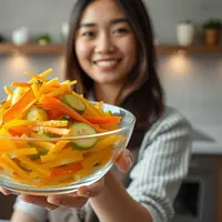 resep acar timun wortel bumbu kuning ©Ilustrasi dibuat AI