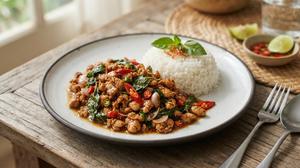 Resep Thai Basil Chicken, Ayam Cincang Kemangi ala Thailand yang Praktis