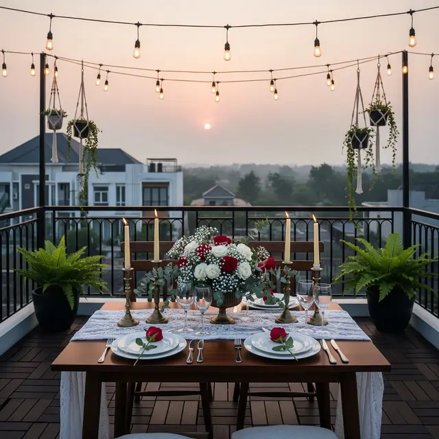 Model Rooftop yang Romantis untuk Dinner Valentine di Rumah