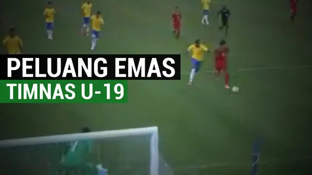 Berita video peluang emas Timnas Indonesia U-19 untuk membobol gawang Brasil U-20 di Turnamen Toulon, Prancis, Rabu (31/5/2017). Peluang diperoleh Witan Sulaeman yang berhasil lolos dari penjagaan pemain Brasil. Ia menusuk masuk ke dalam kotak penalt...