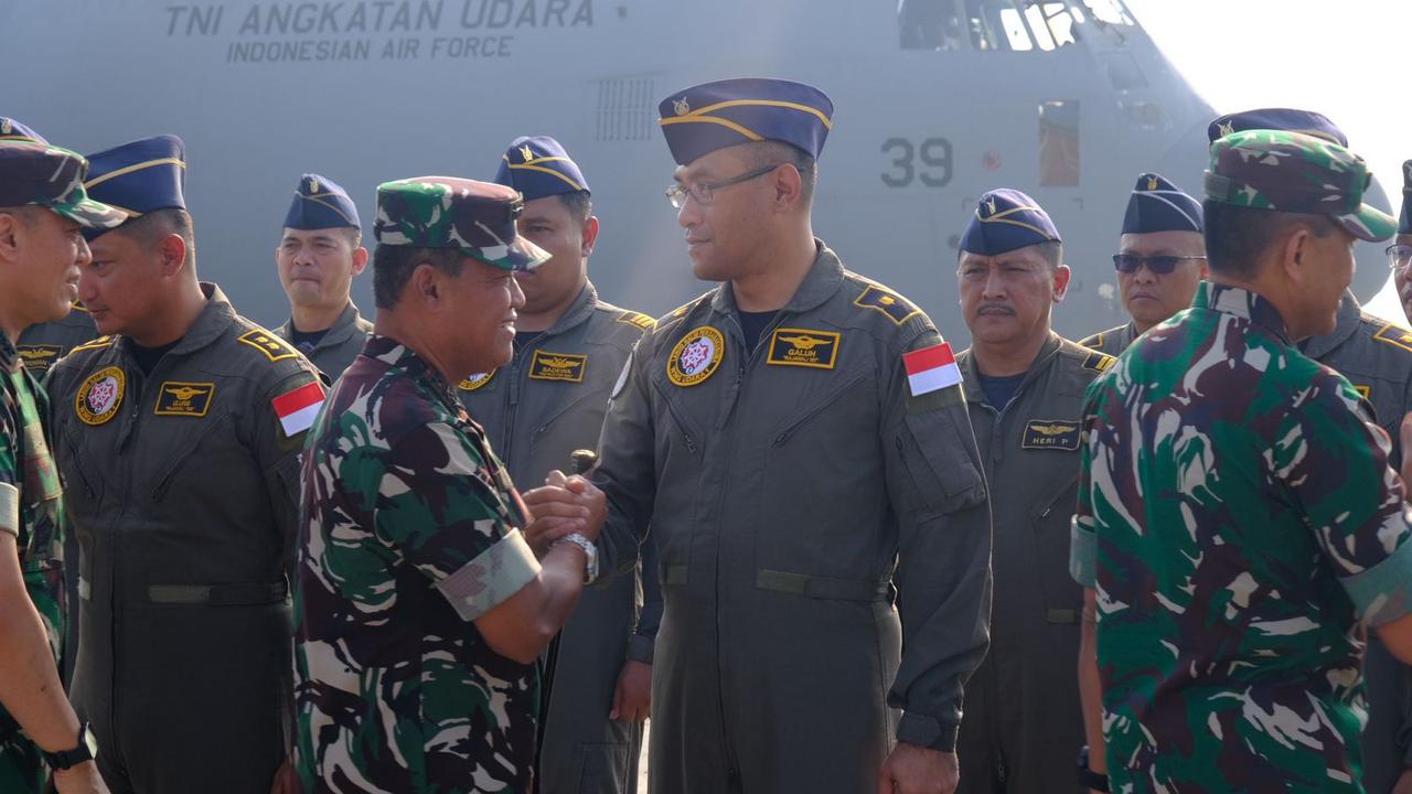 Satgas Garuda Merah Putih 2 Terbang ke Gaza Bawa Bantuan 17,8 Ton