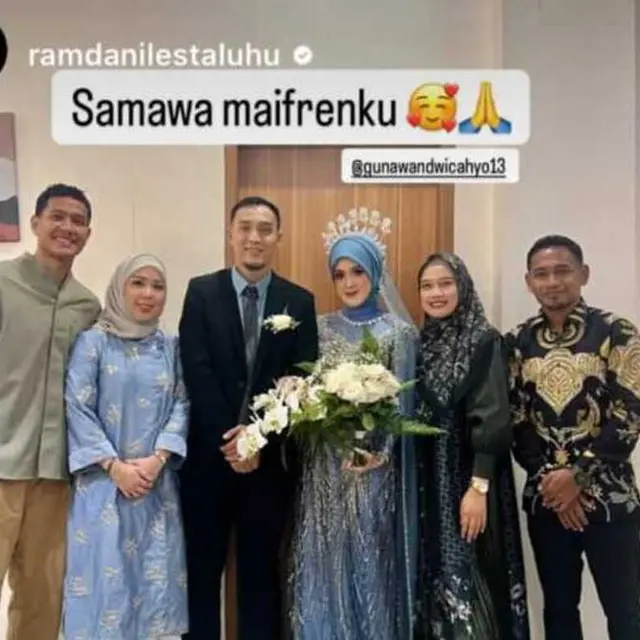 Pernikahan Gunawan Dwi Cahyo dengan Alya Nabila, Intip Potretnya yang Digelar Sederhana/Instagram @ramdanilestaluhu